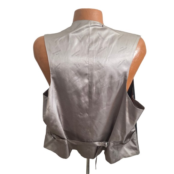 Givenchy Paris Vest Waist Coat Mens 50 Black 4 Button - Picture 2 of 10